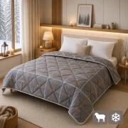 Thumbnail 2 of Вълнена олекотена завивка Мерино Грей 150/210см